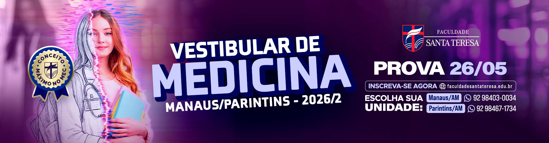 Banner - Vestibular de Medicina 2026.2 - Desktop