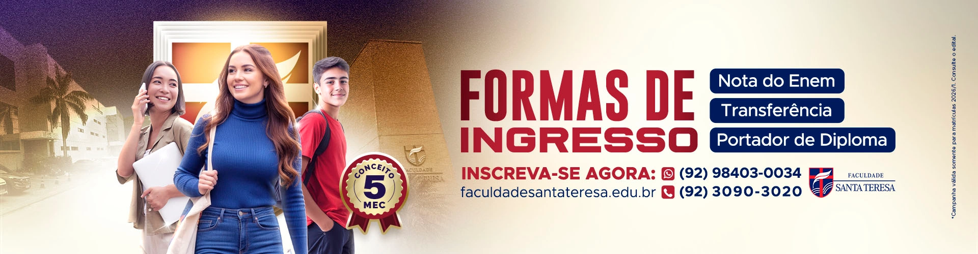Formas de Ingresso - Site