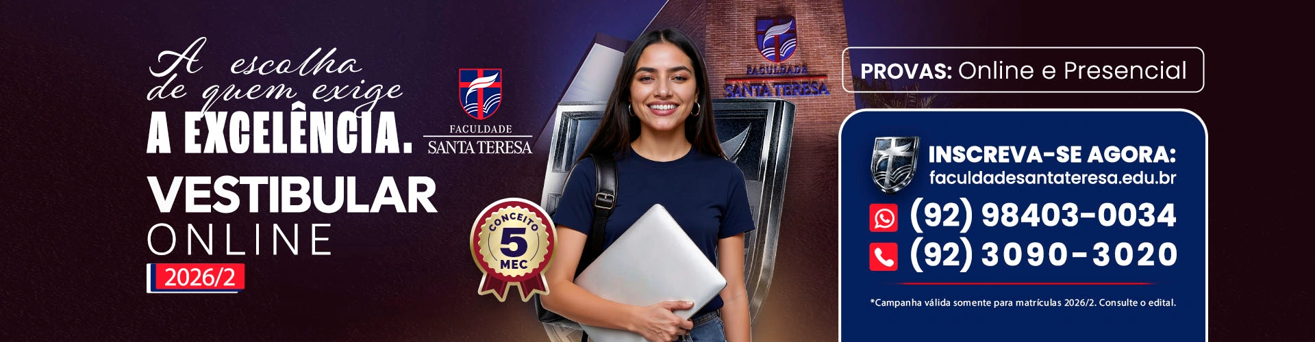 Vestibular Online 2026.2 - Banner